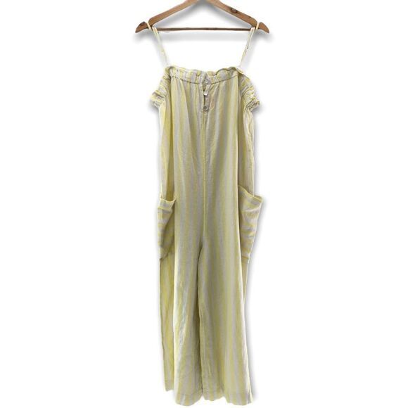 Stoney Clover Lane x Target Striped Jumpsuit Light Yellow Large - Picture 2 of 8